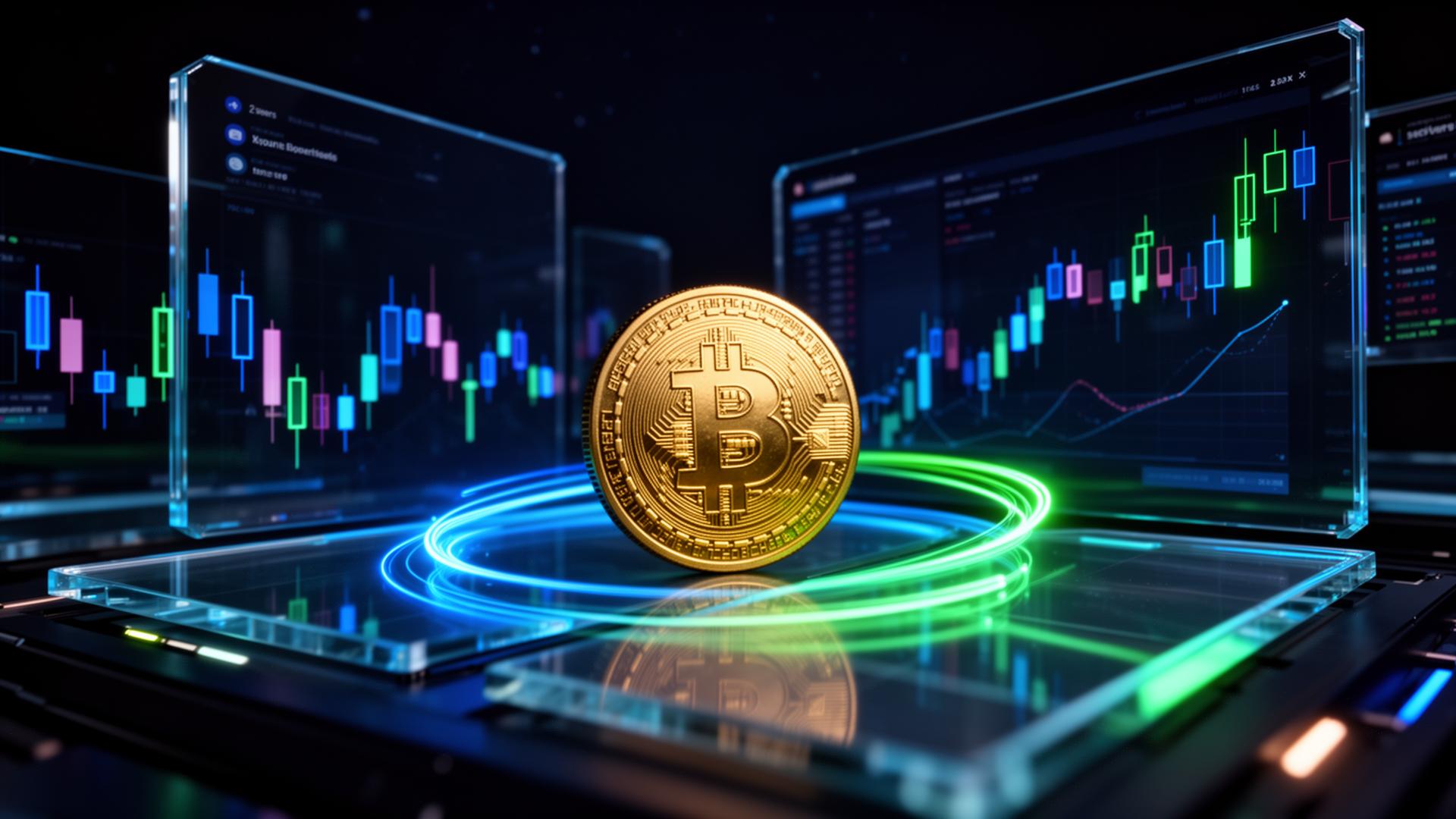 Omata crypto trading dashboard with live charts and Bitcoin